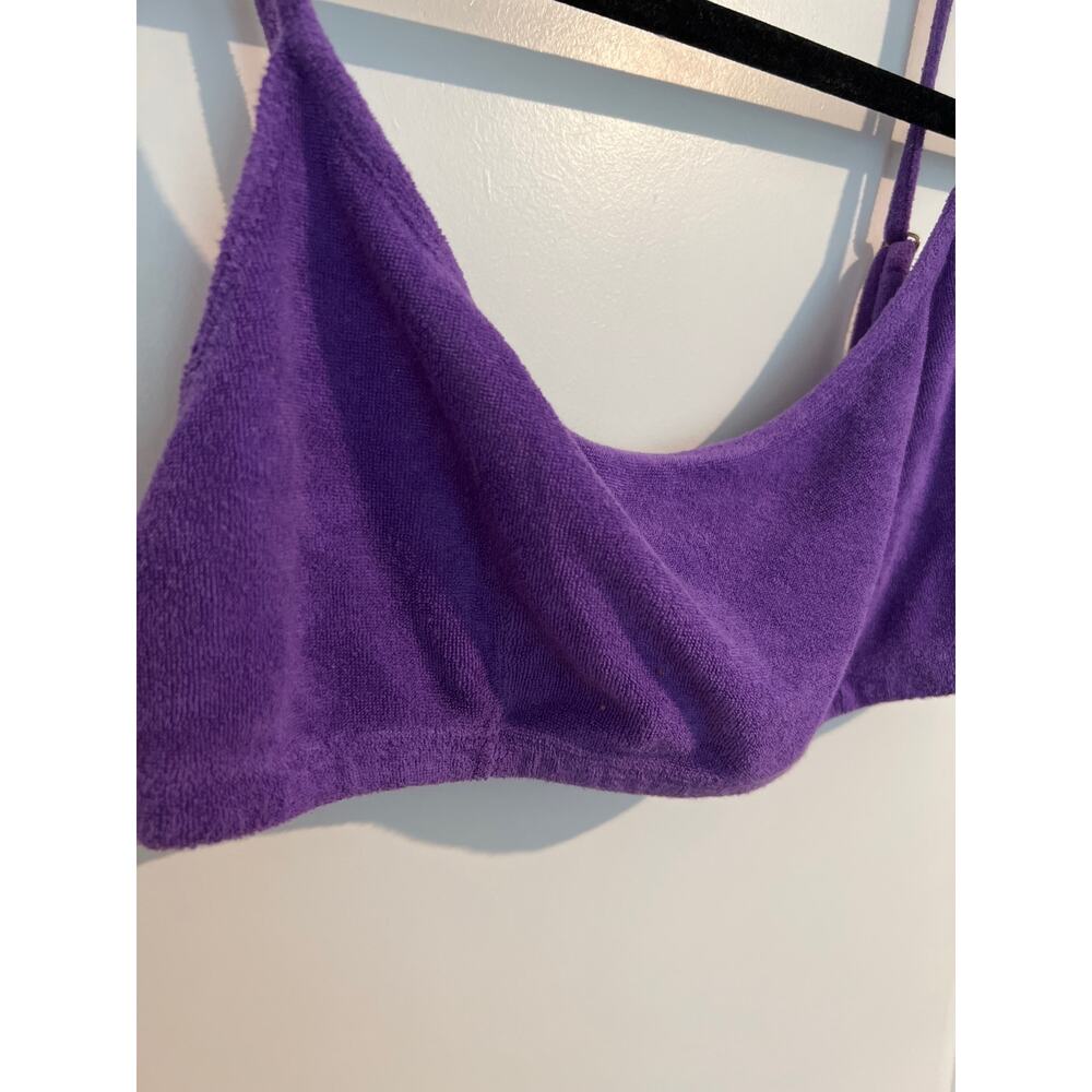 Danielle Bernstein Adjustable Strap Pull On Bra Top Neon Purple Women's Medium - Picture 3 of 5